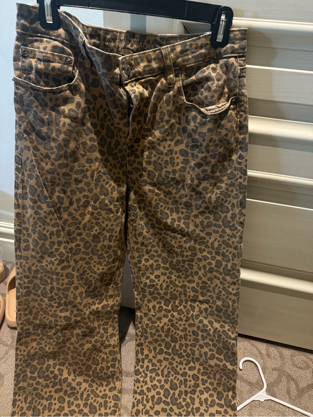 American Eagle Outfitters Brown Leopard Print Stretch Pants